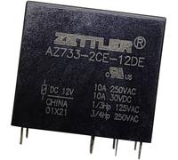Zettler Electronics AZ733-2CE-12DE Relais pour circuits imprimés 12 V/DC 12 A 2 inverseurs (RT) 1 pc(s)
