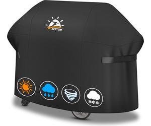 Zettum Grillhoes 182 cm - 7132 Grillhoes pour barbecue à gaz Weber, robuste et étanche, houssePolyuréthanepour barbecue Char-Broil, Nexgrill, Monument, Dyna-glo, Brinkmann (182 L x 68 L x 129 H cm)