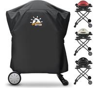 Zettum Housse pour Barbecue Exterieur pour Weber Q1000/Q2000 Serie, 7113 Housse pour Barbecue Robuste et imperméable Barbecue Bâche de Protection BBQ (81 L x 43 W x 88 H CM)