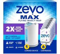 Zevo Max Piège à insectes et piège à mouches pour intérieur - Piège à insectes volants pour moucherons, maisons et mouches des fruits - Utilisation dans n'importe quelle pièce - Élimination sans
