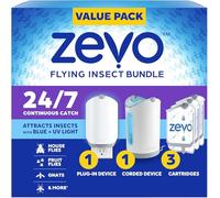 Zevo Max Piège à insectes et piège à mouches pour intérieur - Piège à insectes volants pour moucherons, maisons et mouches des fruits - Utilisation dans n'importe quelle pièce - Élimination sans