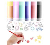 ZEXIJOW 30 Pièces Recharge Stylo Gel Effaçable, Cartouches Remplaçantes Compatible Stylo Legami, Recharge Bleue 0.5mm, 6 Couleurs Encre Effaçable Set
