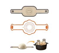 ZEXIJOW Lot de 2 Tapis de Cuisson en Silicone Réutilisables pour Four,Élingues à Pain avec Résistant à la chaleur Longues Poignées pour Pâte,Pizza et Pâtisserie(Cercle et ovale)