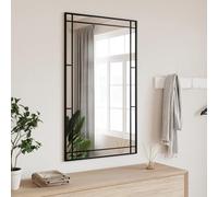 ZEYUAN Miroir Mural Noir 60x100 cm rectangulaire Fer,Mirroir Murales Chambre,Miroir Entree,Mirroir Murales Salon