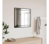 ZEYUAN Miroir Mural Noir 60x60 cm carré Fer,Mirroir Murales Chambre,Miroir Entree,Mirroir Murales Salon