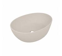 Zeza Arte Vasque à Poser - 45x32x12cm - solid surface - mat beige SW1472194