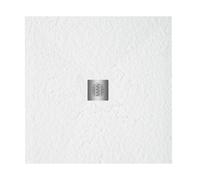 ZEZA Grade Plancher de Douche - 70x70cm - antidérapant - antibactérien - marbre minéral - carré - blanc mat 400000000000019989
