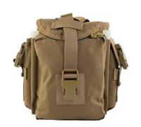 ZFFOZZ Bouteille D'eau Tactique pour Activités de Plein Air, Étui de Protection pour Bouteille D'eau à Fixer à la Ceinture Accessoire MOLLE Multifonctionnel(Brown)