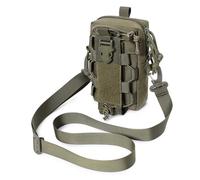 ZFFOZZ Pochette Tactique Molle Admin, Sac à Outils EDC Découpé Au Laser Utilitaire Étanche Pochettes Modulaires Horizontales Avec Bretelles Incluses(Green)