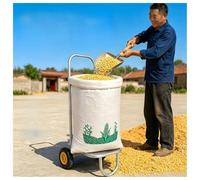 Zfmnoyev Chariot-Support Réutilisable pour Sacs À Grains | Support Métallique Réglable En Hauteur Pour Sacs De Remplissage, Chariot-support Pour Sacs Poubelle Jardin