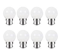 ZFQ 2W Ampoule LED, Globe G45 Culot B22, Imperméable, Guirlande Lumineuse Intérieur et Extérieur pour Noël, Halloween, Décoration de Fête de Mariage, AC 220-240V, 8 Paquets