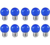 ZFQ Ampoule LED Couleur E27 à baïonnette de couleur Bleu 2W équivalente 20W, AC 220V-240V, Ampoules de Noël à économie d'énergie pour balles de golf, paquet de 10