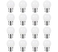 ZFQ Ampoules LED Blanc Froid B22 Baïonnette, 2W Équivalent 20W, B22 LED Économie à économie d'énergie Golfball, Small, mini ampoules BC Party, Lot de 16
