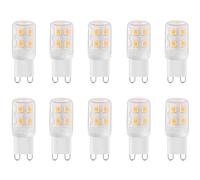 ZFQ Ampoules LED G9 2W Blanc Chaud 3000K, Ampoules LED G9 200LM, 2W Équivalent Halogène 20W, Ampoules LED G9 pour Éclairage Domestique, Non-Dimmable, AC 220-240V, Lot de 10