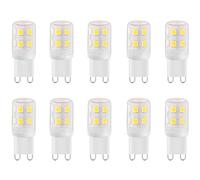 ZFQ Ampoules LED G9 2W Blanc Froid 6000K, 200LM, Équivalent Halogène 20W, Pour Éclairage Domestique, Non-Dimmable, AC 220-240V, Lot de 10
