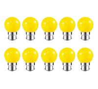ZFQ Lot de 10 Ampoule LED Couleur B22 2W équivalente 20W AC 220V-240V B22 Baïonnette Ampoules Guirlande LED Ampoules Multicolore pour Maison Bar Fête Décoration d'ambiance, Jaune