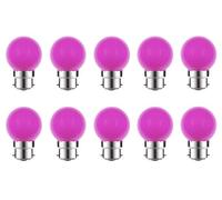 ZFQ Lot de 10 Ampoule LED Couleur B22 2W équivalente 20W AC 220V-240V B22 Baïonnette Ampoules Guirlande LED Ampoules Multicolore pour Maison Bar Fête Décoration d'ambiance, Violet