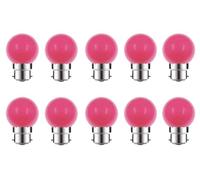 ZFQ Lot de 10 Ampoule LED Couleur B22 2W équivalente 20W AC 220V-240V B22 Baïonnette Ampoules Guirlande LED Ampoules Multicolore pour Maison Bar Fête Décoration d'ambiance, Rose