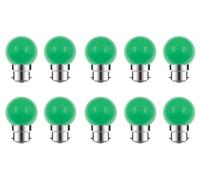 ZFQ Lot de 10 Ampoule LED Couleur B22 2W équivalente 20W AC 220V-240V B22 Baïonnette Ampoules Guirlande LED Ampoules Multicolore pour Maison Bar Fête Décoration d'ambiance, Vert
