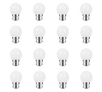 ZFQ Lot de 16 Ampoules LED Blanc Chaud B22 Baïonnette, 2W Équivalent 20W, B22 LED Économie à économie d'énergie Golfball, Small, mini ampoules BC Party