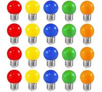 ZFQ Lot de 20 Ampoule LED Couleur E27 2W équivalente 20W E27 Ampoule économie Couleur, LED Ampoules Multicolore pour Maison Bar Fête Décoration d'ambiance (4 par couleur)