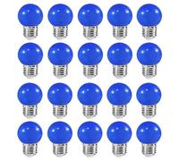 ZFQ Lot de 20 Ampoule LED Couleur E27 2W équivalente 20W E27 Ampoule économie Guirlande lumière de golf Bleu LED Ampoules Multicolore pour Maison Bar Fête Décoration d'ambiance