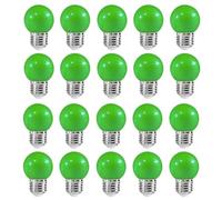 ZFQ Lot de 20 Ampoule LED Couleur E27 2W équivalente 20W E27 Ampoule économie Guirlande lumière de golf Vert LED Ampoules Multicolore pour Maison Bar Fête Décoration d'ambiance