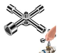 ZFRITP Clé Triangle 4 Voies 5 Tailles Diamètre Intérieur 7mm/10mm/12mm/13mm/18mm Clé Universelle Clef Triangle pour Boîte Électrique, Gaz, Eau, Compteur Électrique, Boîte D'armoire