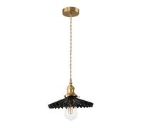 ZGDHWCR Suspension de style industriel moderne, lustre créatif en céramique plissée, douille E26, suspension à une tête, luminaires décoratifs pour restaurant, chambre, îlot de cuisine