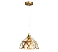 ZGDHWCR Suspension en cuivre de style industriel moderne, douille E26, plafonnier encastré, lustre en verre à une tête, luminaires décoratifs pour restaurant, chambre et salon