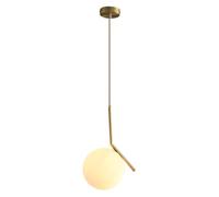 ZGDHWCR Suspension sphérique créative en verre, douille E26, hauteur réglable, lustre en fer de style médiéval moderne, luminaires décoratifs pour restaurant, salon, îlot de cuisine.