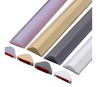 ZGFHNY Barrière d'eau Adhésive pour Douche, Barre De Seuil De Douche Barrage d'eau Silicone Facile à Installer Joint Porte Douche pour Cuisine Salle De Bain(Beige,1.5M/59inch)