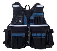 Zghhc Veste De Travail Utilitaire, Gilet Porte-Outils Multipoches, Gilet De Travail avec Pochette À Outils Ajustable, Vêtement De Travail pour Électricien, Charpentier, Plombier