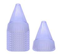 ZGUZMCMK 10 Pièces Cloches de Jardin Dôme Cloche Protectrice Mini Serre Accessoire en PP Convient pour Potagers Urbains Culture de Semis Espac, Transparent Violet, 23cmx19cm