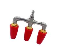 ZGUZMCMK Buse Triple pour Nettoyeurs Haute Pression, Buse Rotative à 360°, Raccord Rapide 1/4 Pouce, Pièce de Rechange pour Nettoyeurs Haute Pression, En, ROUGE