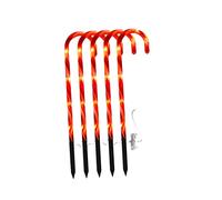 ZGUZMCMK Candy Canes Lights Extérieure Huit Modes Résistance PP Décoration Étanche Ornement Chemin Adaptée à Soirée Fête Jardin Maison Évén, 5 Lampes