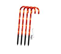 ZGUZMCMK Candy Canes Lights Extérieure Huit Modes Résistance PP Décoration Étanche Ornement Chemin Adaptée à Soirée Fête Jardin Maison Évén, 4 Lampes