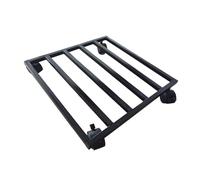 ZGUZMCMK Chariot à Plantes en Métal, Support pour Plantes, Soucoupe à Fleurs à roulettes, Porte-Pot Carré, Mobile, en Fer pour Balcon, Jardin, Terrasse, Salon, Noir