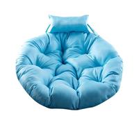 ZGUZMCMK Coussin de Chaise Suspendue Ronde Galette pour Fauteuil Suspendu Oreiller Doux à Mémoire de Forme Revêtement Amovible en Polyester Facile à Entretenir, Bleu