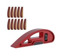 ZGUZMCMK Holder Porte Bande Bloc de Ponçage Outil Manuel avec Roue Réglable Alliage D'Aluminium Anti Glisse Adapté Aux Passionnés de Bricola, 11 Bandes Abrasives
