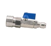 ZGUZMCMK Kit de Raccords pour Nettoyeur Haute Pression avec Vanne à Bille, Connexion Rapide en Acier Inoxydable pour Systèmes de Lavage, Vanne D'arrêt Faci, 3 8po