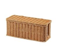 ZGUZMCMK Organisateur de Câbles Boîte à Câbles Contenant pour Multiprises Coffret pour Fils Construction en Rotin Synthétique et, Boîte De Rangement De Câbles À Ouverture Simple