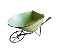 ZGUZMCMK Support de Jardinière en Fer pour Brouette, Chariot à Fleurs, Présentoir à Fleurs en Fer Robuste pour Une Longue Durée de Vie - Charme Rétro, Vert