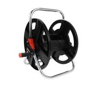 ZGUZMCMK Support de Tuyau d'Arrosage Métallique avec Poignée Manuelle Porte-Tuyau Portable Chariot à Tuyau de Jardin Étagère de Rangement Adaptée à Terrasse