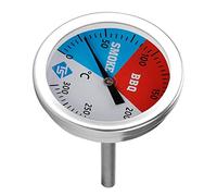 ZGUZMCMK Thermomètre BBQ Jauge Fumoir Barbecue Thermomètre Cuisson Acier Résistant Tige Longue Grande Surface Adapté pour Événements Extérieurs Usage Quotidien