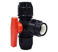 ZGUZMCMK Vanne à Bille, Raccord Rapide 3 Voies, Triple Accouplement en PP, Robuste, Adaptée Au Traitement de l'eau et à L'irrigation, diamètre intérieur 32mm