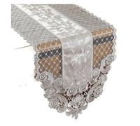 ZGXNYI Chemin De Table Mariage Broderie Fine Dentelle Blanc Simple Table Basse Chemin Tapis Drapeau Armoire Nappe Mariage Vacances décoration Chemin De Table DéCoratif(White,30x70cm)