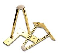 ZH-1 10cm/12cm/15cm/18cm/20cm/25cm Pieds de Meubles en métal Pied épingle à Cheveux doré, Lot de 4 pièces de Rechange pour Canapé, Table, Armoires, Console TV, Cabinet,Chevet, Acier Industriel