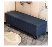 ZHANGshouf Banc de rangement ottoman extra long avec roulettes 100 cm élégant avec siège rembourré pour chambre à coucher et salon, gain de place et assise confortable