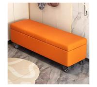 ZHANGshouf Banc de rangement ottoman extra long avec roulettes 100 cm, élégant siège rembourré pour chambre à coucher et salon, solution d'économie d'espace